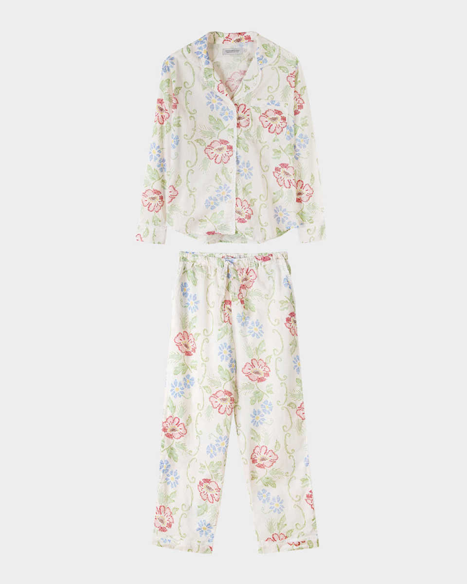 Floral-Print Organic Cotton Pajama Set